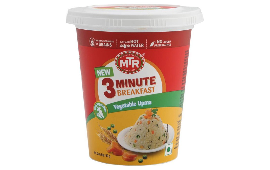 MTR Vegetable Upma - 3 Minute Breakfast   Tub  80 grams